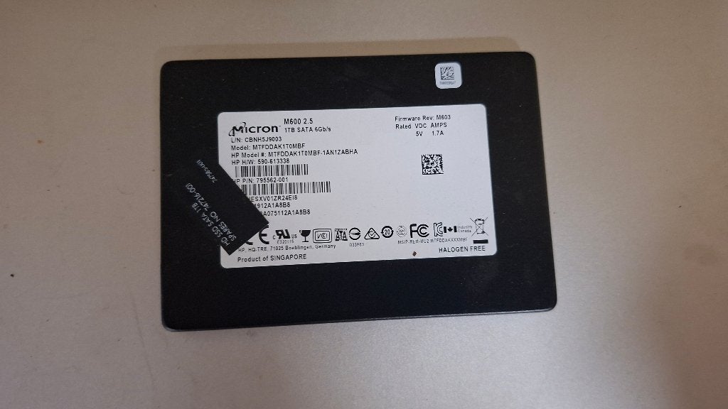 ssd micron 1To, Ophalen, Intern, Gebruikt, 1To
