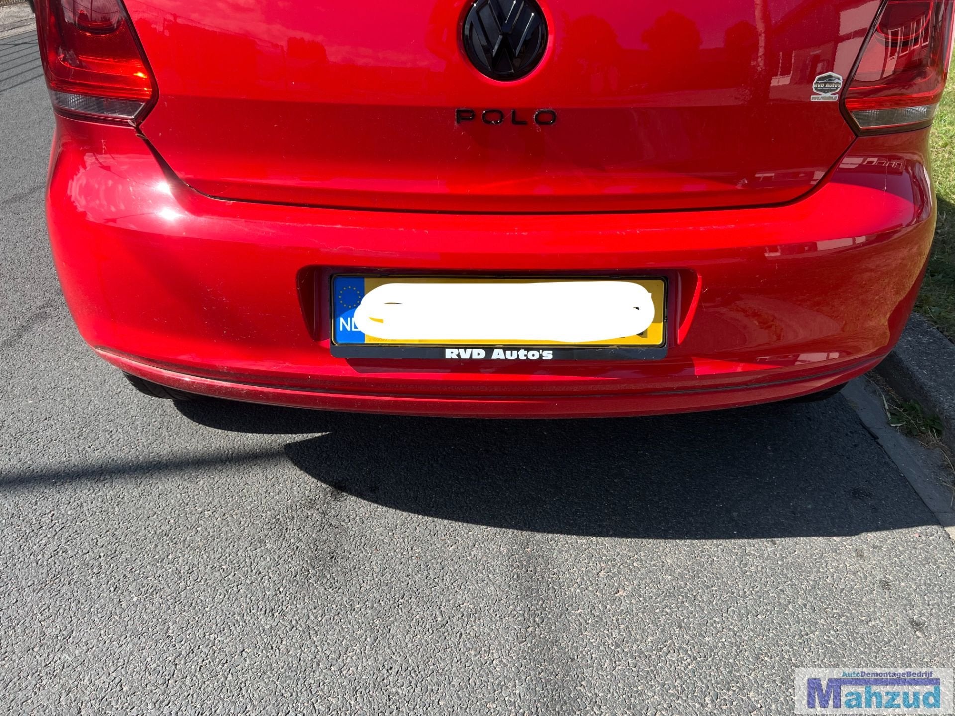 VW POLO 6R Rood LP3G achterbumper 2009-2016, Gebruikt, Volkswagen, Volkswagen AG, Vw@volkswagen.de