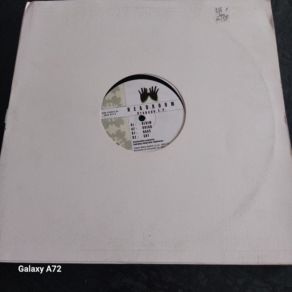 headroom crapage ep 12 inch maxi, Cd's en Dvd's, Gebruikt, Ophalen of Verzenden, Techno, EP