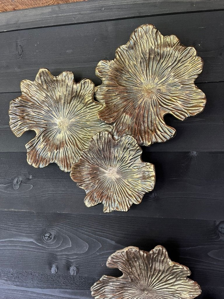 Nieuw WANDPANEEL 53x44 Aluminium goud/brons wanddecoratie, Huis en Inrichting, Woonaccessoires | Overige, Boho, Nieuw, Ophalen of Verzenden