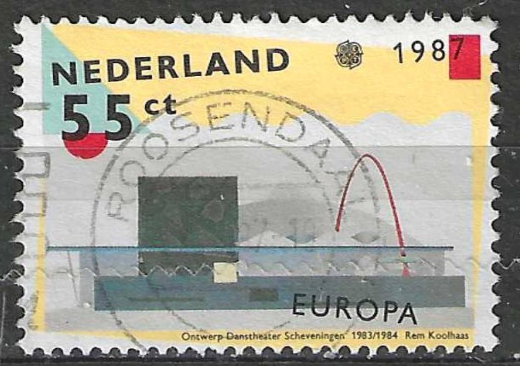 Pays-Bas 1987 - Yvert 1288 - Europe - Art moderne (ST), Envoi, Affranchi