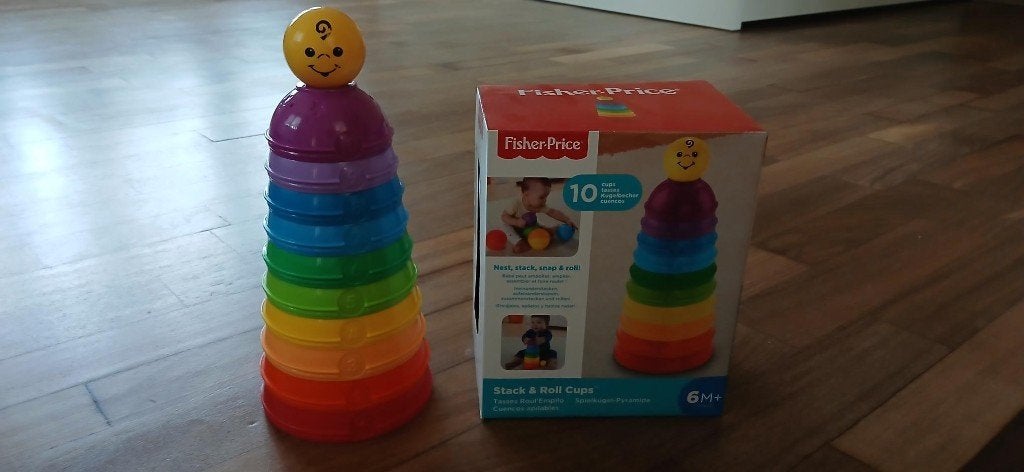 Fisher Price stapel- en rolbekers stapeltoren, Kinderen en Baby's, Ophalen, Gebruikt, Overige typen