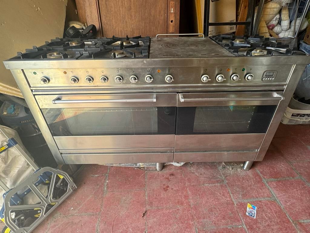 Boretti 150 cm gasfornuis met dubbele oven, Ophalen, Zo goed als nieuw, Oven