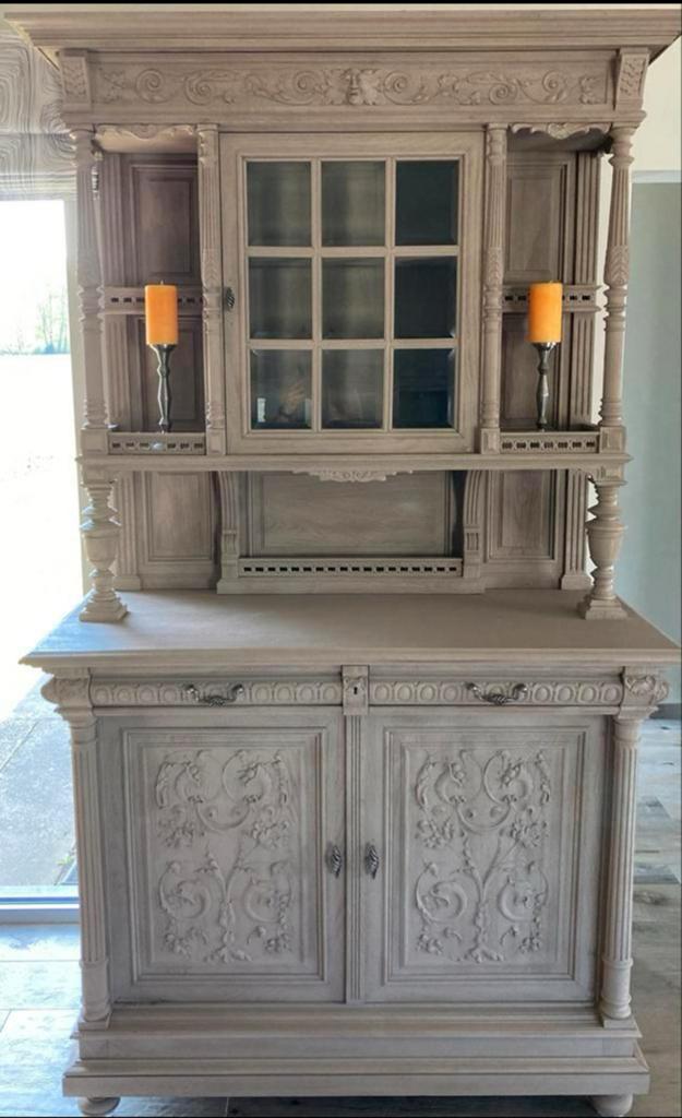 Massieve vintage buffetkast renaissance stijl, Ophalen, Gebruikt