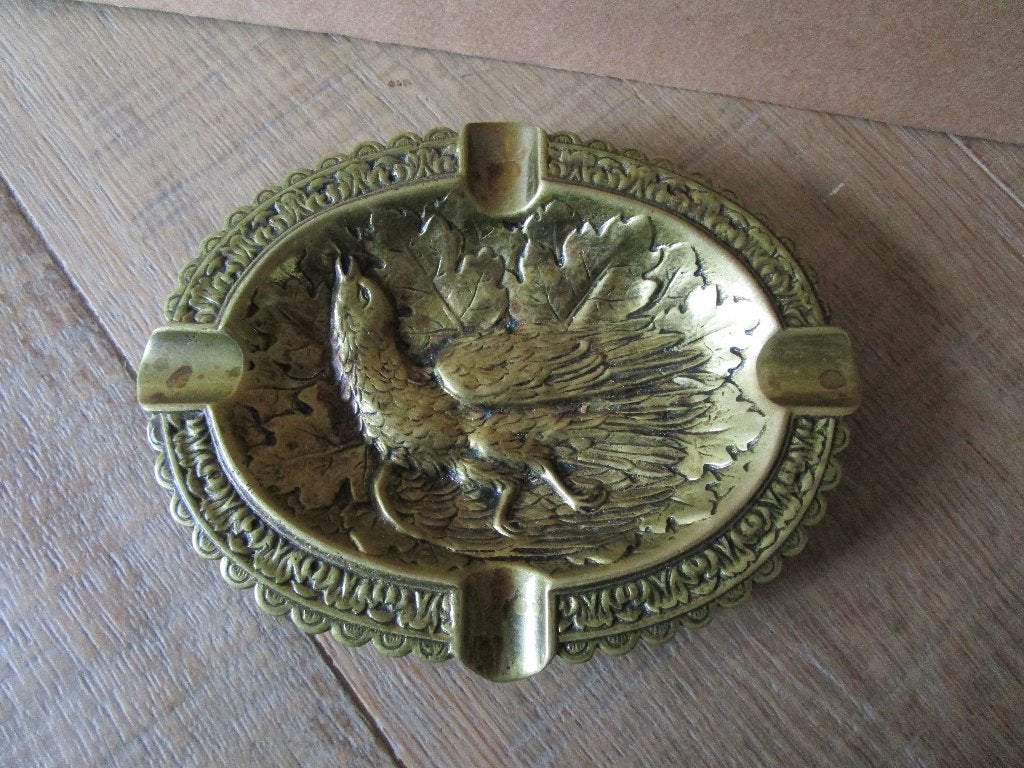 oude bronzen asbak, Antiek en Kunst, Ophalen of Verzenden, Brons