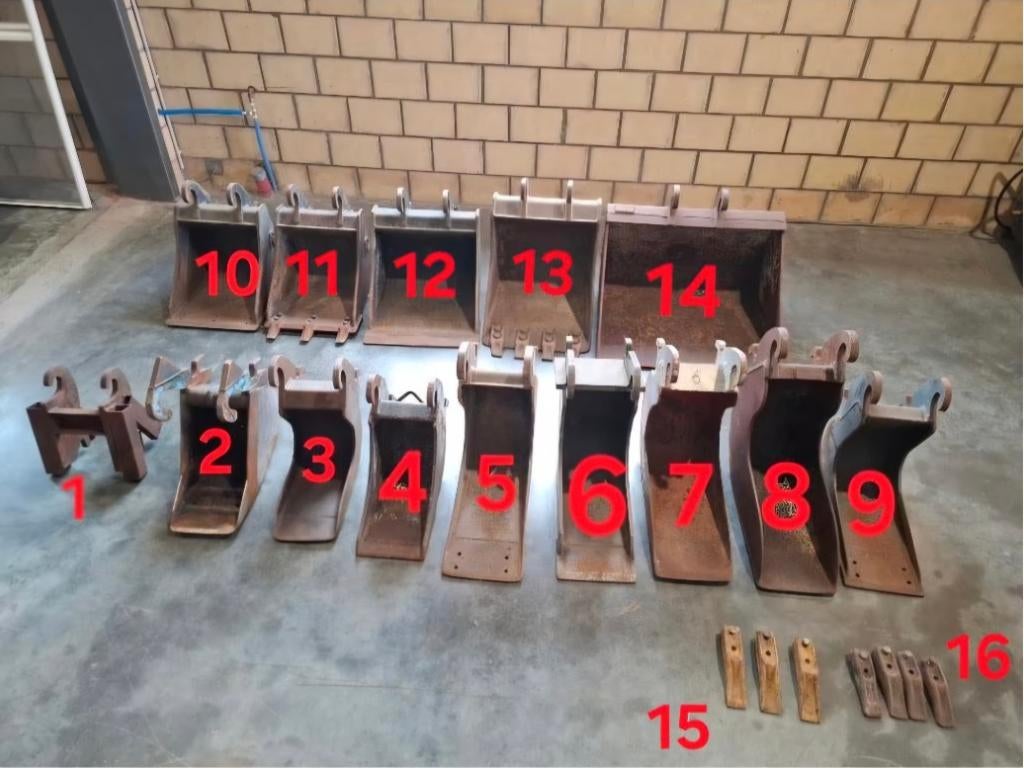 Graafbakken voor minigraver, Ophalen, Graafmachine