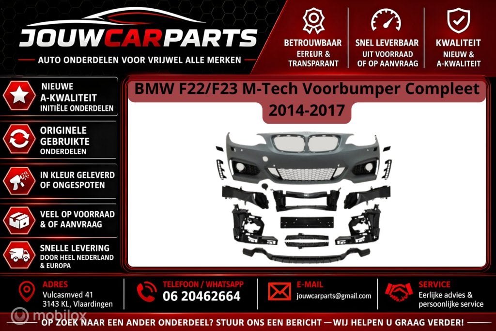 BMW F22/F23 M-Tech Voorbumper Compleet 2014-2017, Voor, Nieuw, Ophalen of Verzenden, BMW