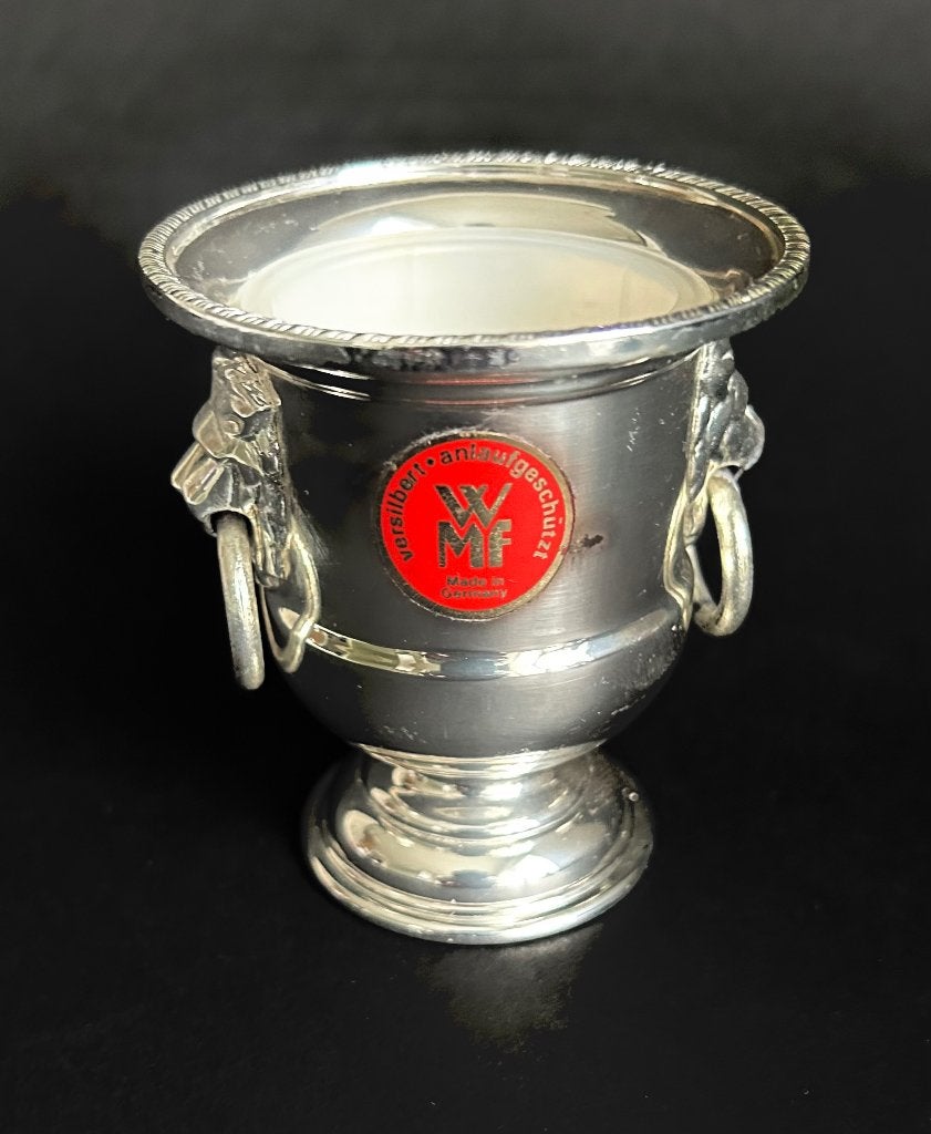 WMF verzilverd potje leeuwenkop, Antiek en Kunst, Antiek | Zilver en Goud, Ophalen of Verzenden