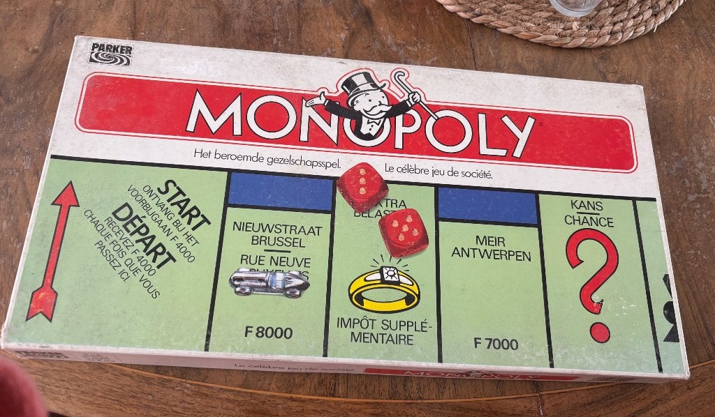 Monopoly francs belges, Hobby & Loisirs créatifs, Cinq joueurs ou plus, Enlèvement ou Envoi, Utilisé, HASBRO