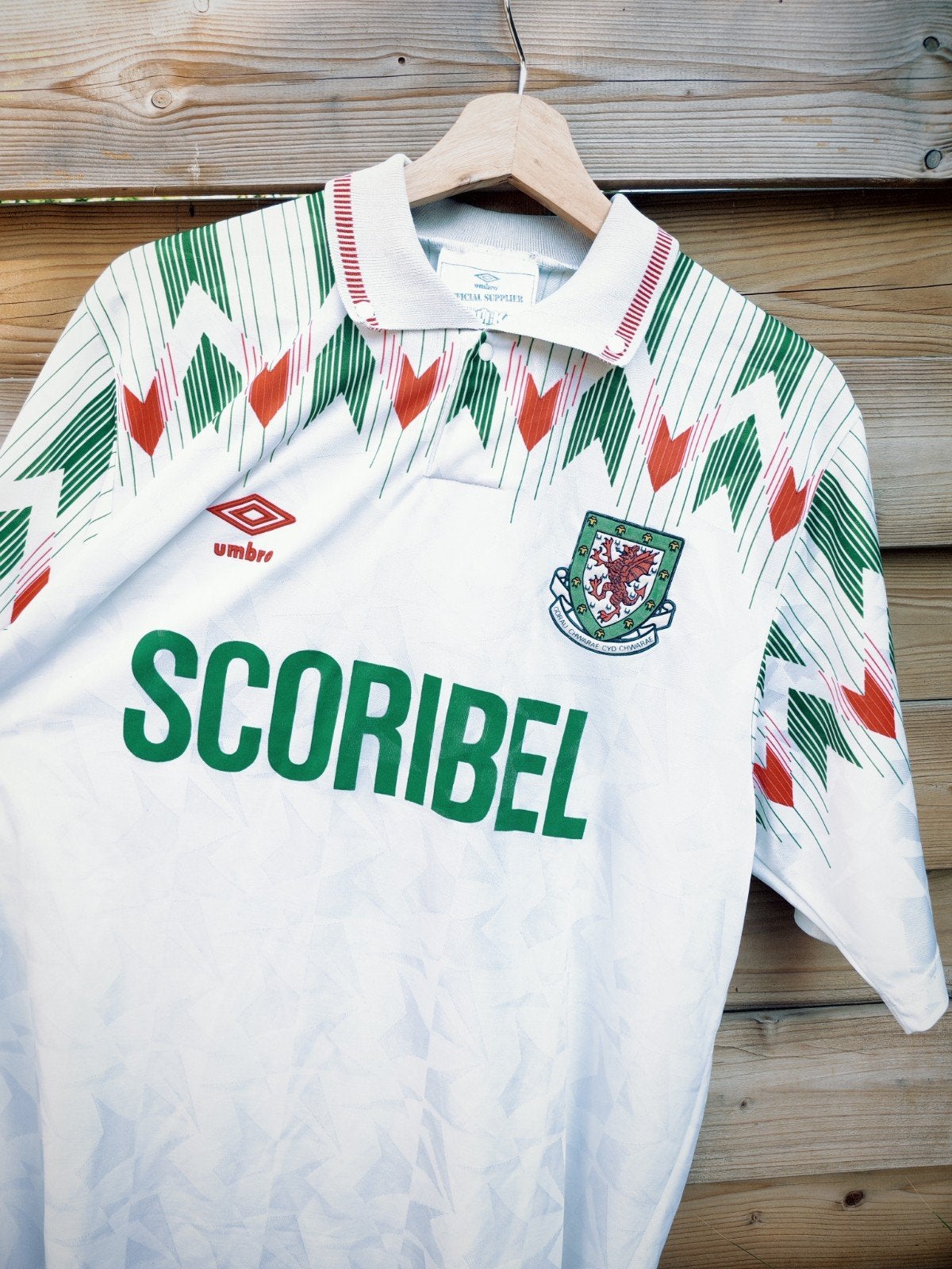 Vintage Umbro Wales uitshirt 1990-1992 (Maat XL) "Scoribel", Maat XL, Ophalen of Verzenden, Shirt