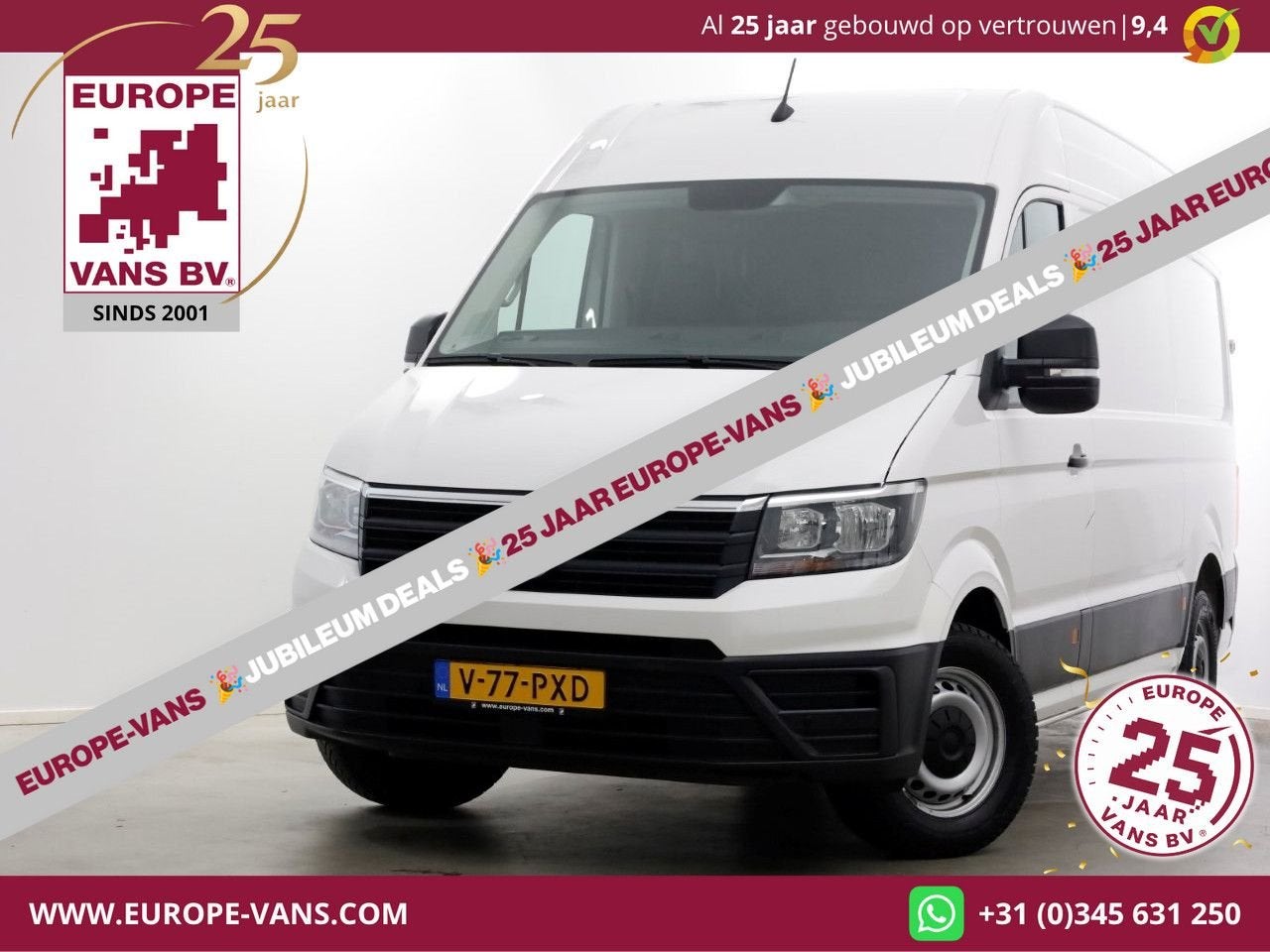Volkswagen Crafter 35 2.0 TDI 140pk L3H3 (L2H2) Comfortline, Auto's, Bestelwagens en Lichte vracht, Wit, Onderhoudsboekje, Te koop