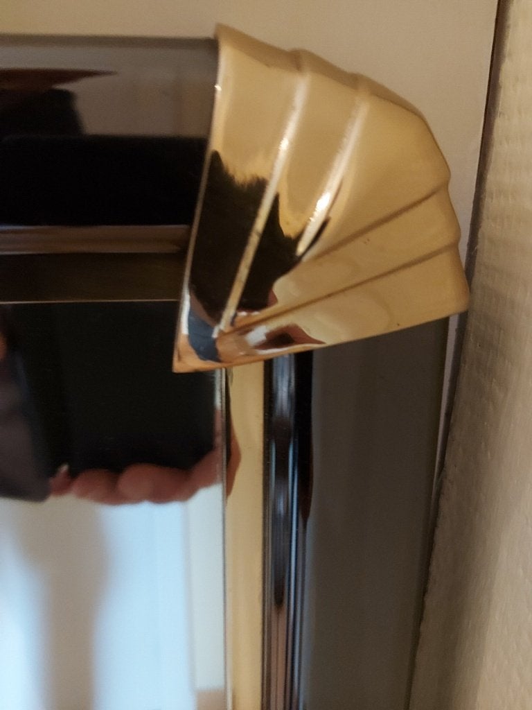 Grand miroir cadre laiton, Enlèvement, Utilisé