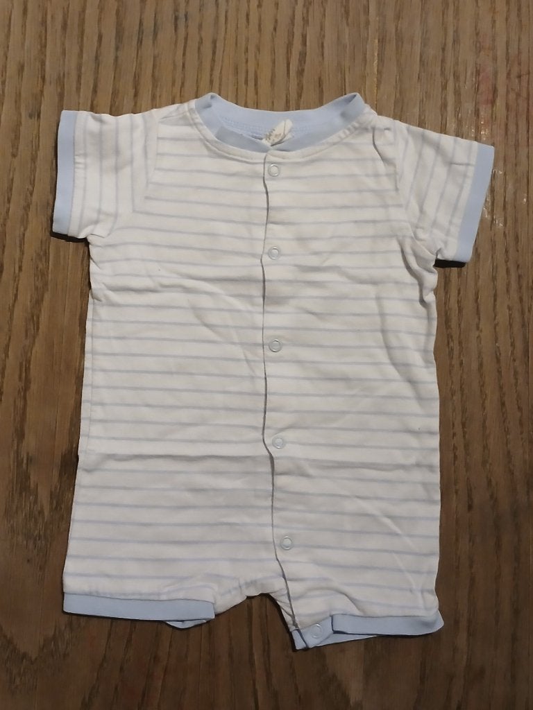 H&M Zomer Kruippakje / Playsuit Lichtblauw (Maat 56), Nacht- of Onderkleding, Gebruikt, Jongetje of Meisje, H&M