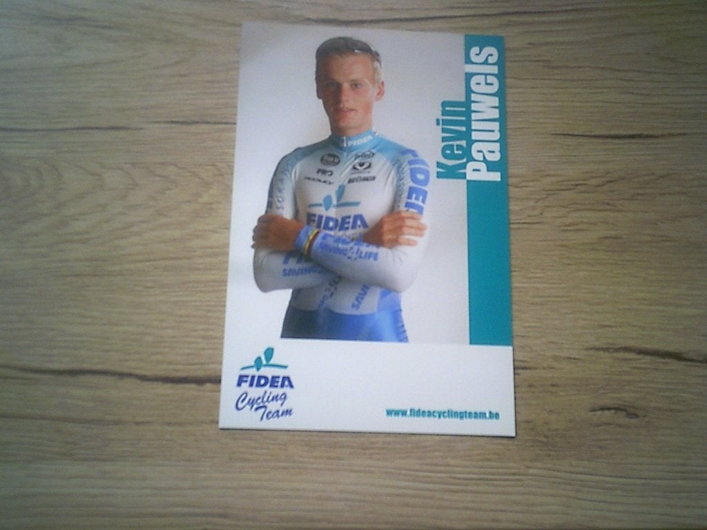 KALMTHOUT: Wielrenner Kevin Pauwels - Cycling Team Fidea, Ophalen of Verzenden, 1980 tot heden, Ongelopen, Sport en Spel