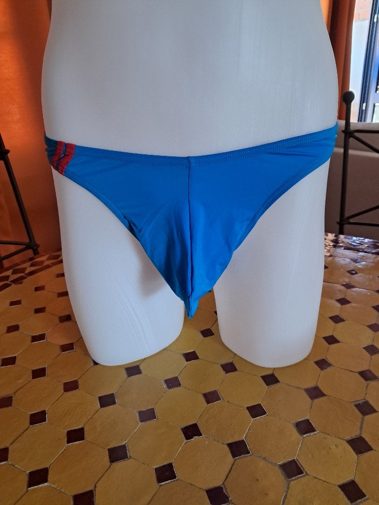 Superbe String Bleu pour Homme Sexy Taille L, Enlèvement, Bleu