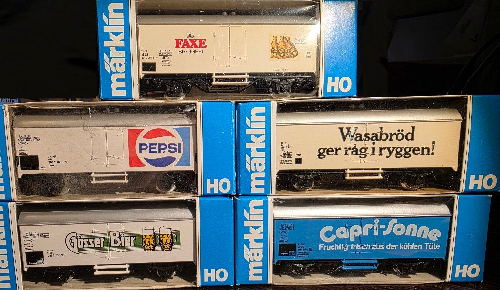 3472. Set van 5 H0 Märklin overdekte auto's., Ophalen of Verzenden, Zo goed als nieuw, Wagon, Märklin