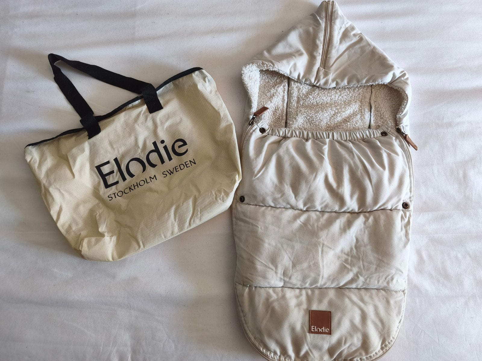 Chancelière cosy Élodie détails, Kinderen en Baby's, Ophalen, Zo goed als nieuw, Beige, Voetenzak