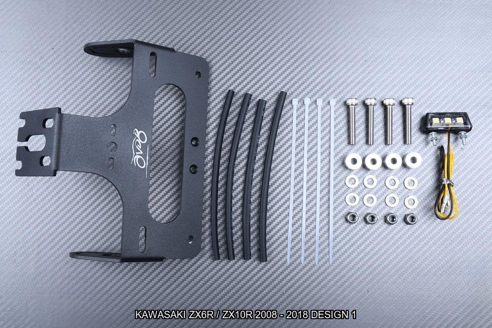 Support de plaque Court KAWASAKI ZX6R / ZX10R 2008 - 2018, Motos, Enlèvement ou Envoi, Neuf