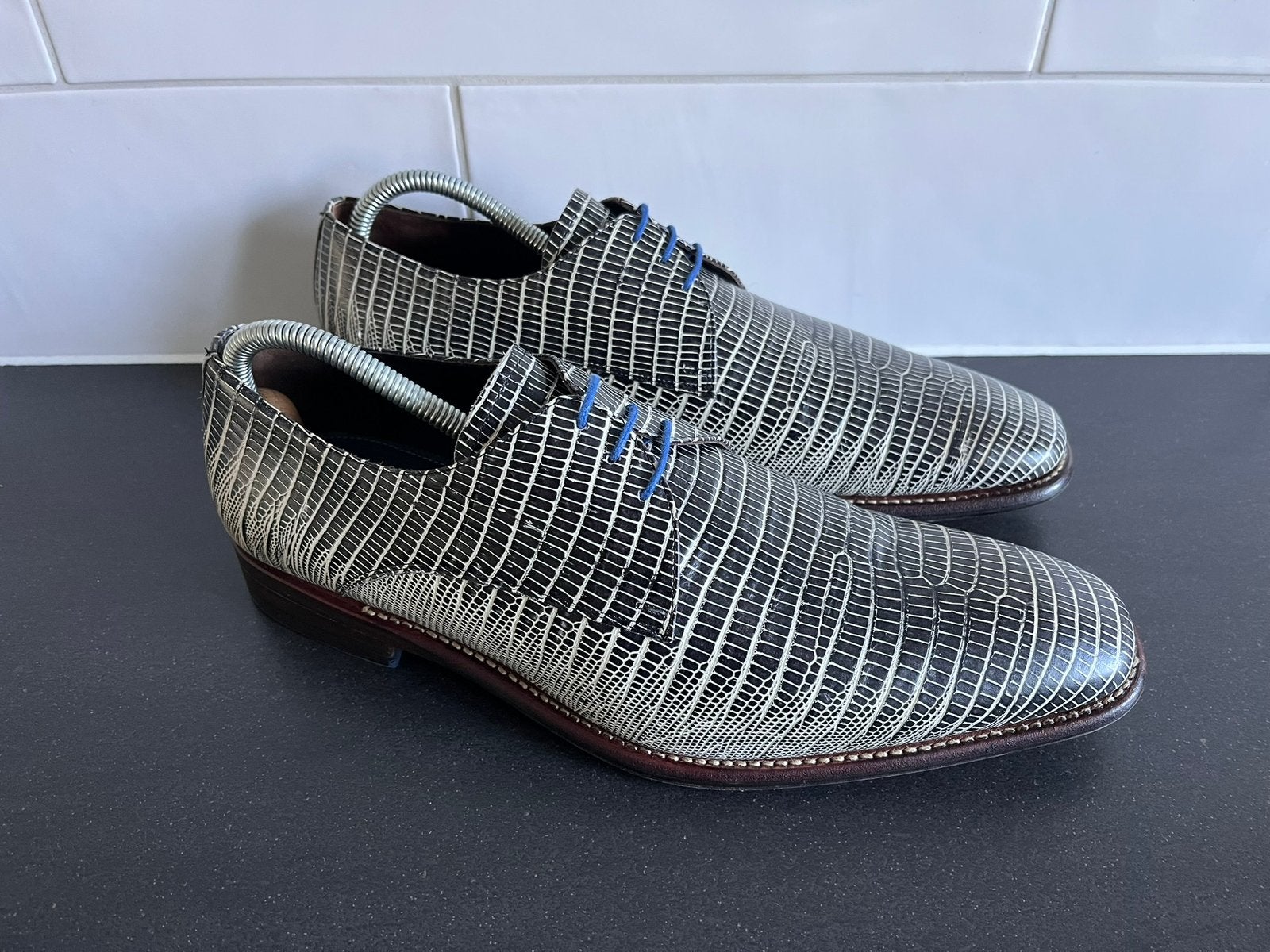 Floris van Bommel herenschoenen 9.5 /43.5 H amper gedragen, Overige kleuren, Ophalen of Verzenden, Zo goed als nieuw, Veterschoenen