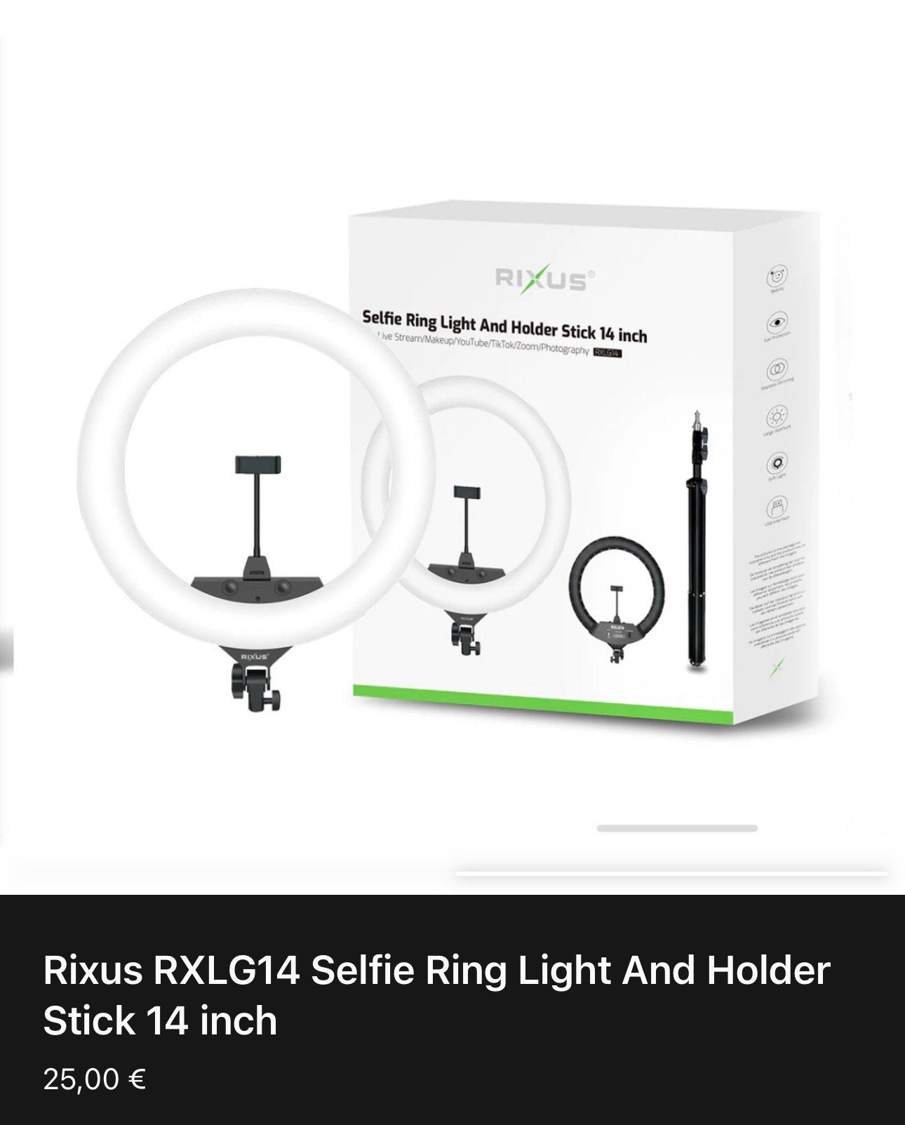 Éclairage professionnel Rixus – Ring Light, Télécoms, Téléphonie mobile | Chargeurs pour téléphone, Enlèvement, Neuf