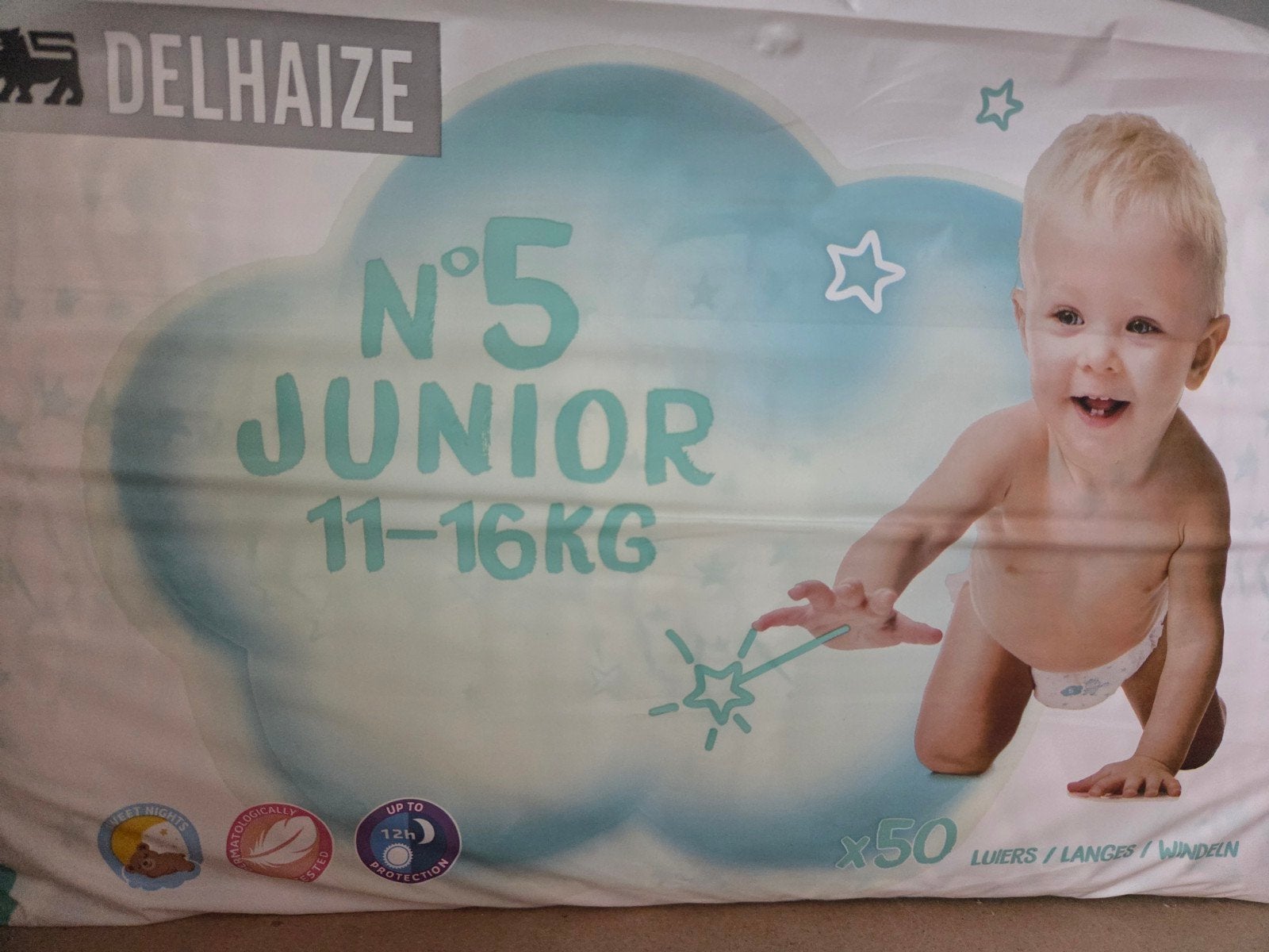 pampers maat 5, Delhaize, Jongetje of Meisje, Overige maten, Ophalen of Verzenden
