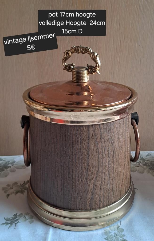 Vintage ijsemmer, Antiek en Kunst, Ophalen of Verzenden