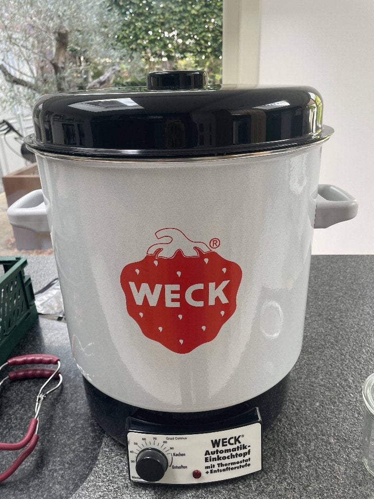 Weck inmaakketel geëmailleerd met thermostaat, Ophalen, Overige typen, Zo goed als nieuw, Emaille