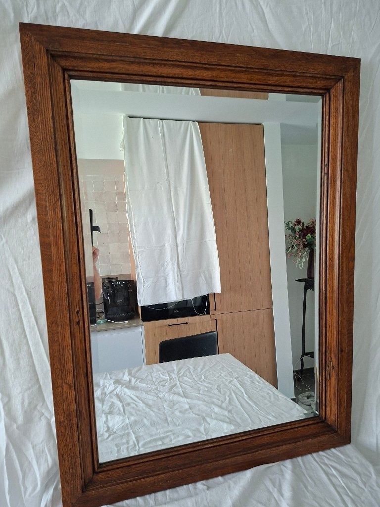 Antieke spiegel, Huis en Inrichting, Woonaccessoires | Spiegels, Ophalen, Gebruikt, 100 tot 150 cm, 75 tot 100 cm
