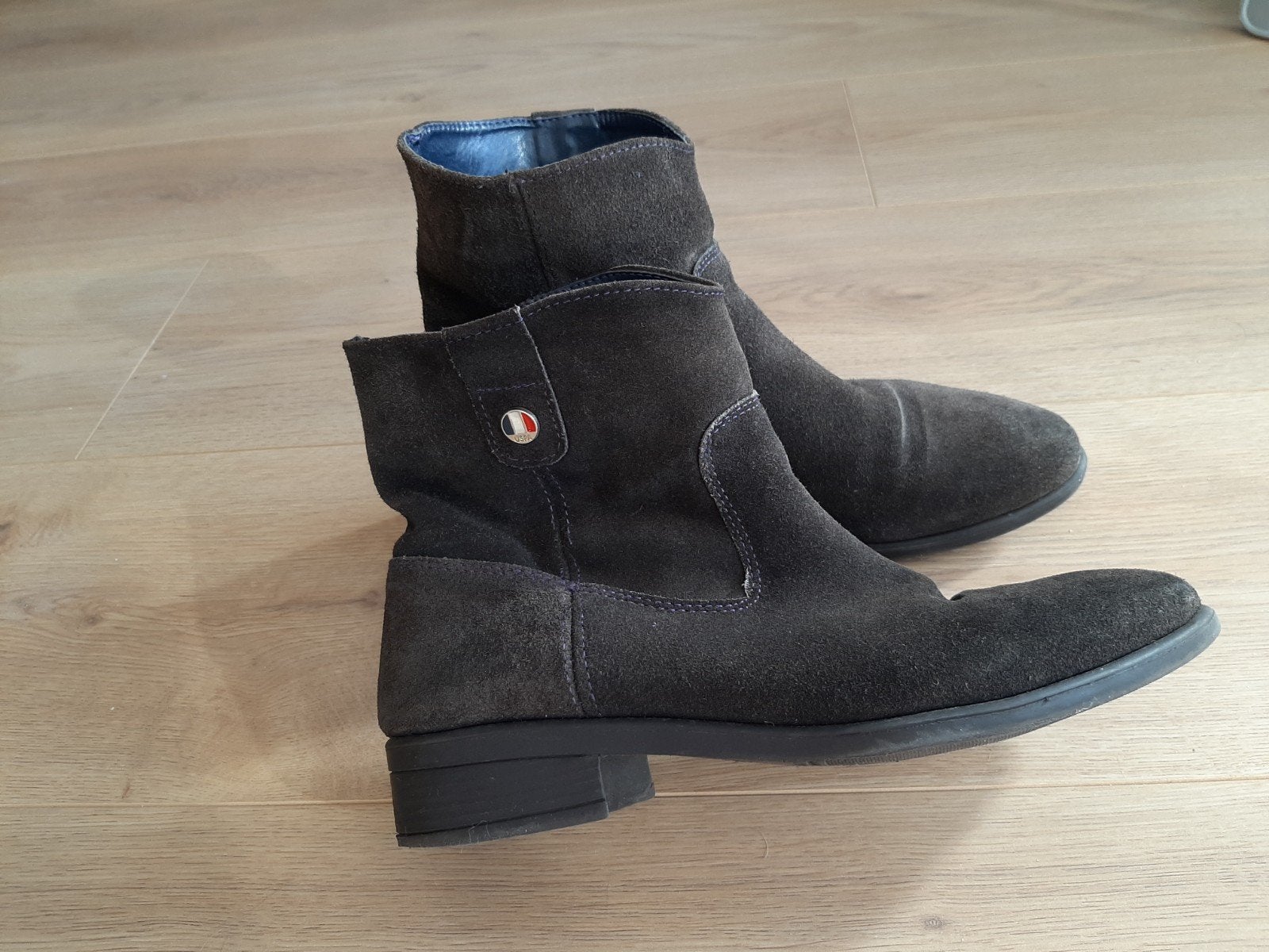 T38 donkerblauwe leren laarzen, U.S. POLO ASSN, Blauw, Lage of Enkellaarzen, Ophalen of Verzenden