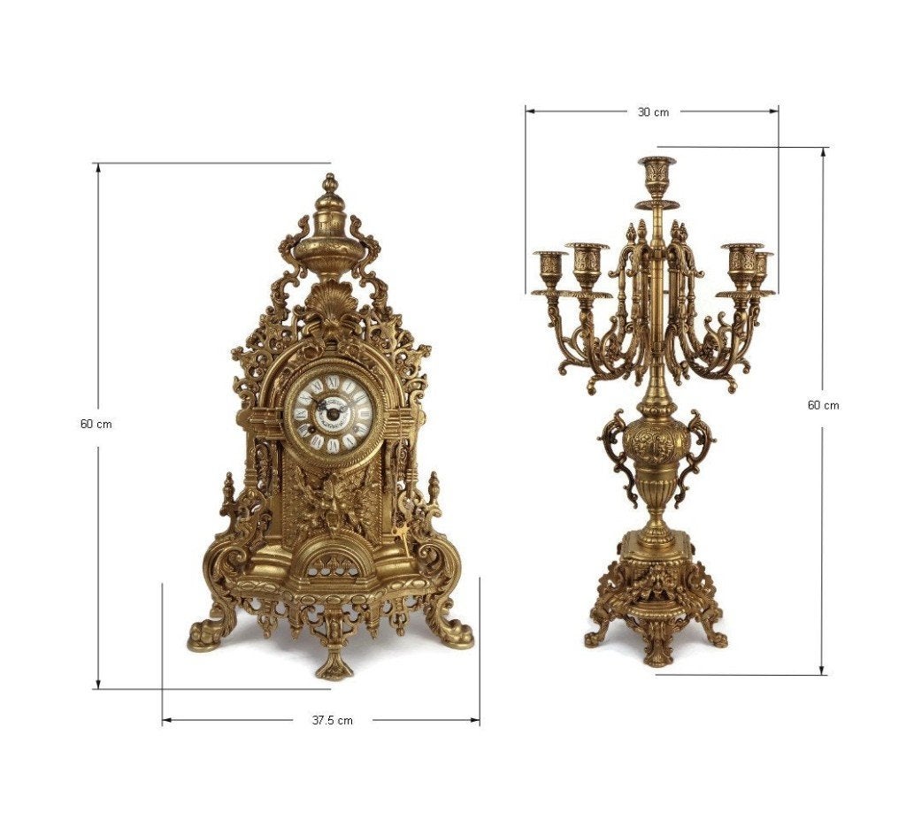 Art deco klok met kandelaars, Ophalen