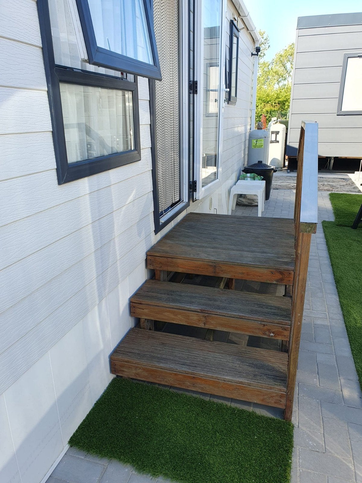 Zeer mooie moderne staancaravan, Particulier, Microgolfoven