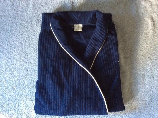 Donkerblauwe heren kamerjas, Kleding | Heren, Ophalen, Zo goed als nieuw, Maat 48/50 (M)