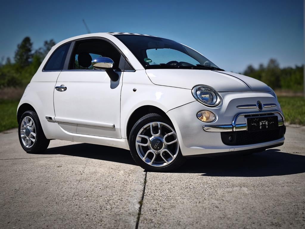 Fiat 500 1.2s airco lederen sport stoelen alu velgen, Autos, Fiat, Cuir, Achat, Entreprise, Noir