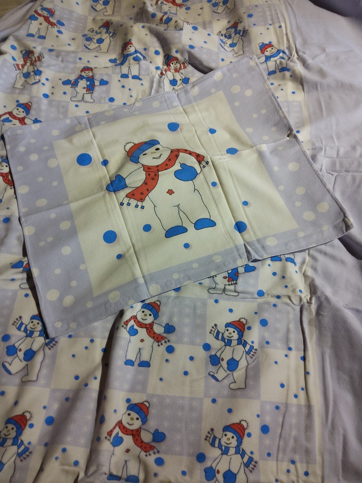 Housse de couette Snowman, 2 pour 16 euros, Enlèvement ou Envoi, Housse de couette, Blanc, Une personne