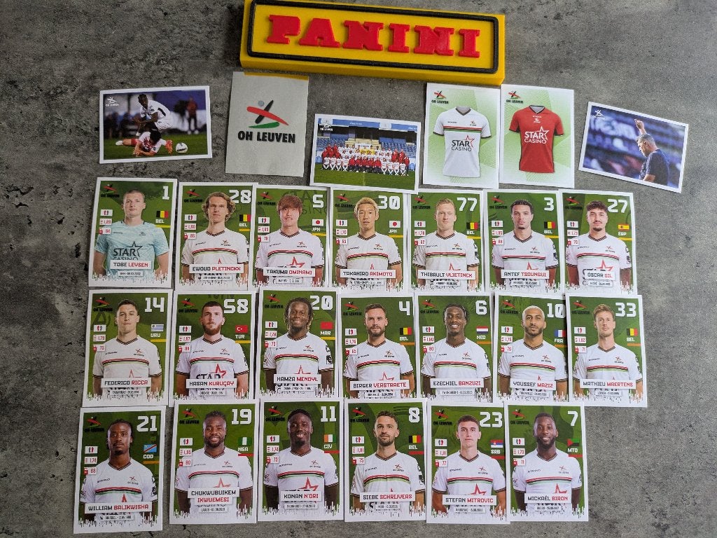 26 autocollants PANINI FOOTBALL 2024/25 OHL LEUVEN, Envoi, Neuf