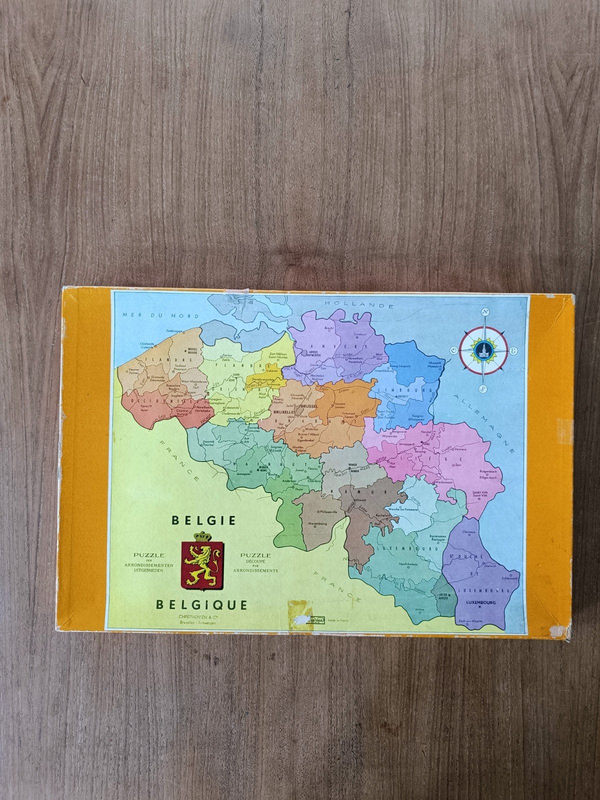 oude houten puzzel België, Antiek en Kunst, Ophalen of Verzenden