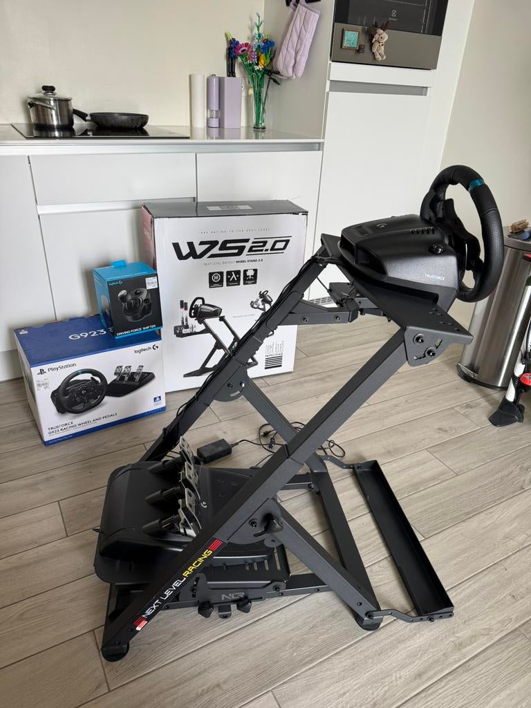 Logitech G923 + Shifter + WS 2.0 Stand (PS/PC), Enlèvement ou Envoi, Comme neuf