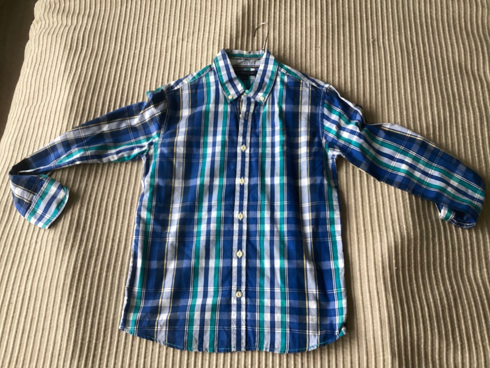 Tommy Hilfiger - Chemise à carreaux - Taille 164/14 ans, Enfants & Bébés, Enlèvement ou Envoi, Utilisé, Garçon, Chemise ou Chemisier