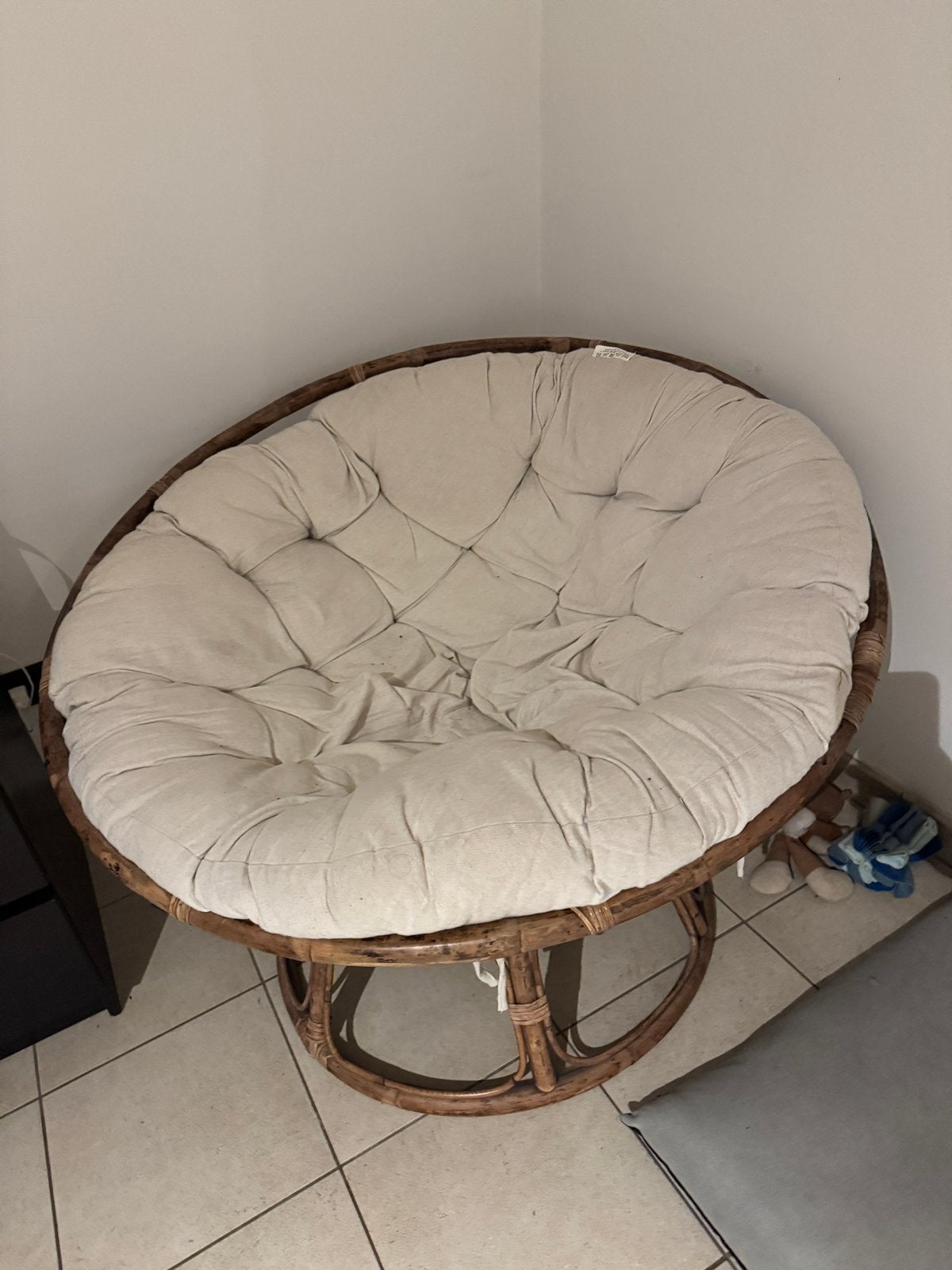 Loungestoel met kussen, Tuin en Terras, Tuinsets en Loungesets, Ophalen, Zo goed als nieuw