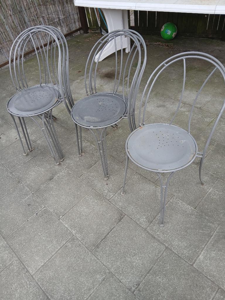CHAISES de terrasse,, Enlèvement, Utilisé, Métal