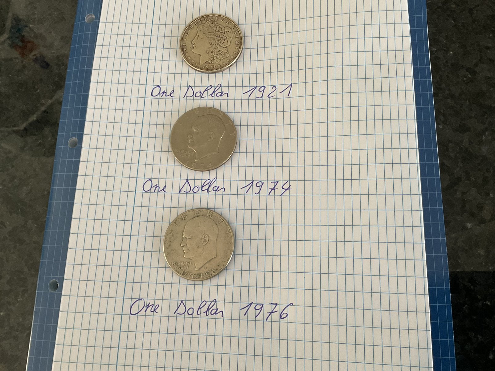 One dollar, Postzegels en Munten, Ophalen