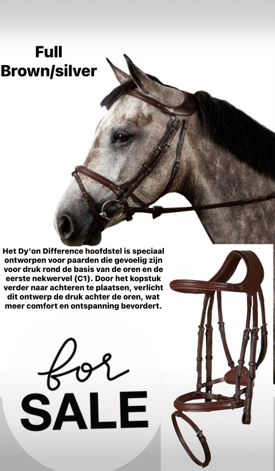 Dy’on Difference Anatomisch Hoofdstel Bruin, Dieren en Toebehoren, Paarden en Pony's | Overige Paardenspullen, Ophalen of Verzenden