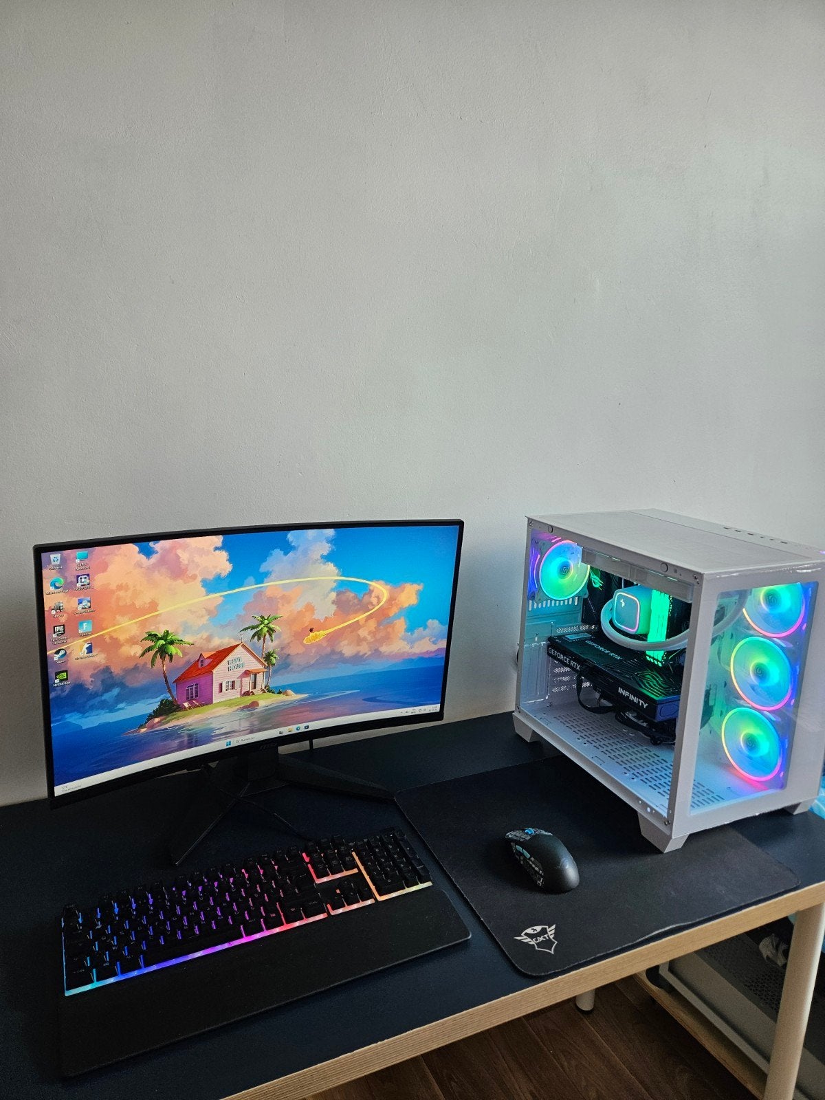 SETUP - RTX 5060Ti 16GB - R7 5800X - 32GB - MSI 240HZ, Computers en Software, Ophalen, Gaming, SSD
