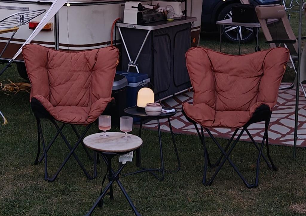 Vlinderstoel van Bocamp - 2 stuks, Caravanes & Camping, Accessoires de camping, Enlèvement