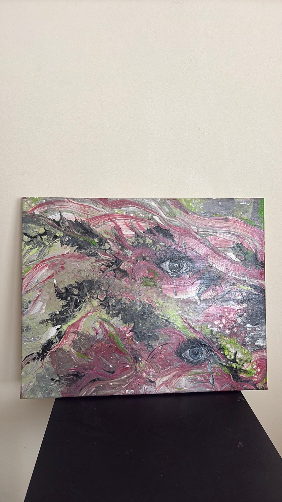 Origineel abstract schilderij met ogen | MDP, Ophalen