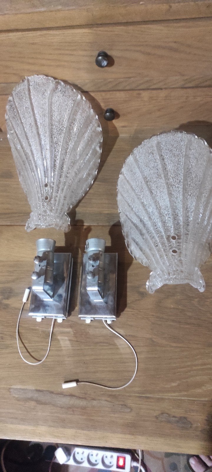 Lampes murales vintage Sölken Leuchten (paire) • Perfect '60, Maison & Meubles, Lampes | Appliques, Verre, Métal, Enlèvement