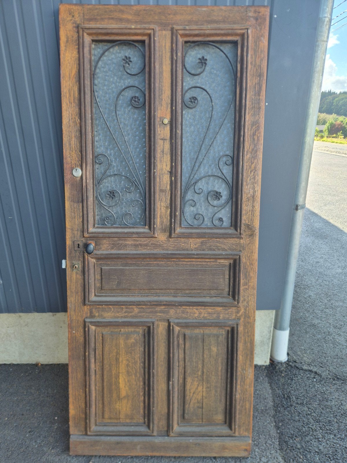 porte d'entrée ancienne en chêne, Bricolage & Construction, Enlèvement, Utilisé