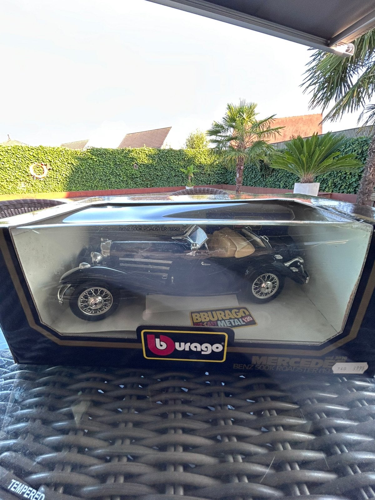 Burago Mercedes 500K Roadster 1/18 (1936), Ophalen, Zo goed als nieuw, Auto, Burago