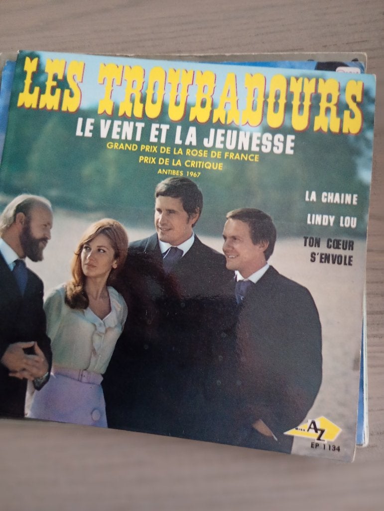 Les Troubadours - EP Le vent et la jeunesse, Gebruikt, Verzenden, 7 inch, Pop