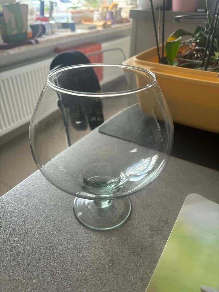 Groot glas / bokaal op voet, Ophalen, Gebruikt, Overige typen